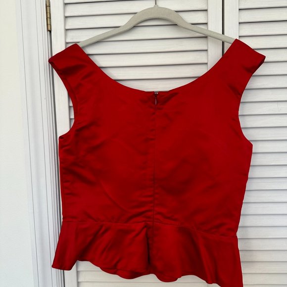 Damaris Bailey Rosso Top Red Satin - Picture 3 of 4